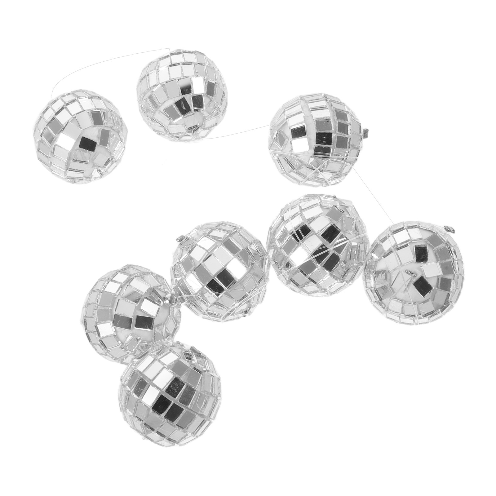 Disco Ball Mirror - 4Pcs Disco Ball Garland Silver Mirror