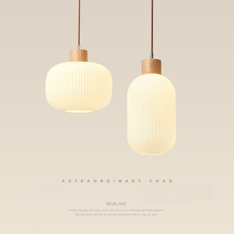 Decor Lighting Fixtures - Modern White Glass Pendant Lights Japaness