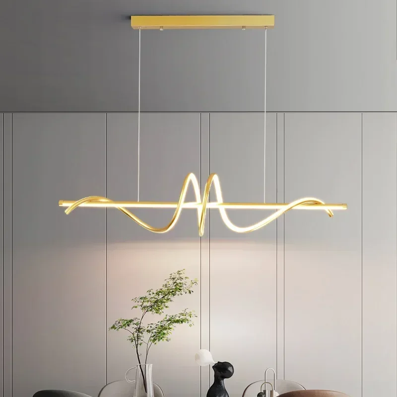Decor Lighting Fixtures - 2023 New Curved Dining Desk Led