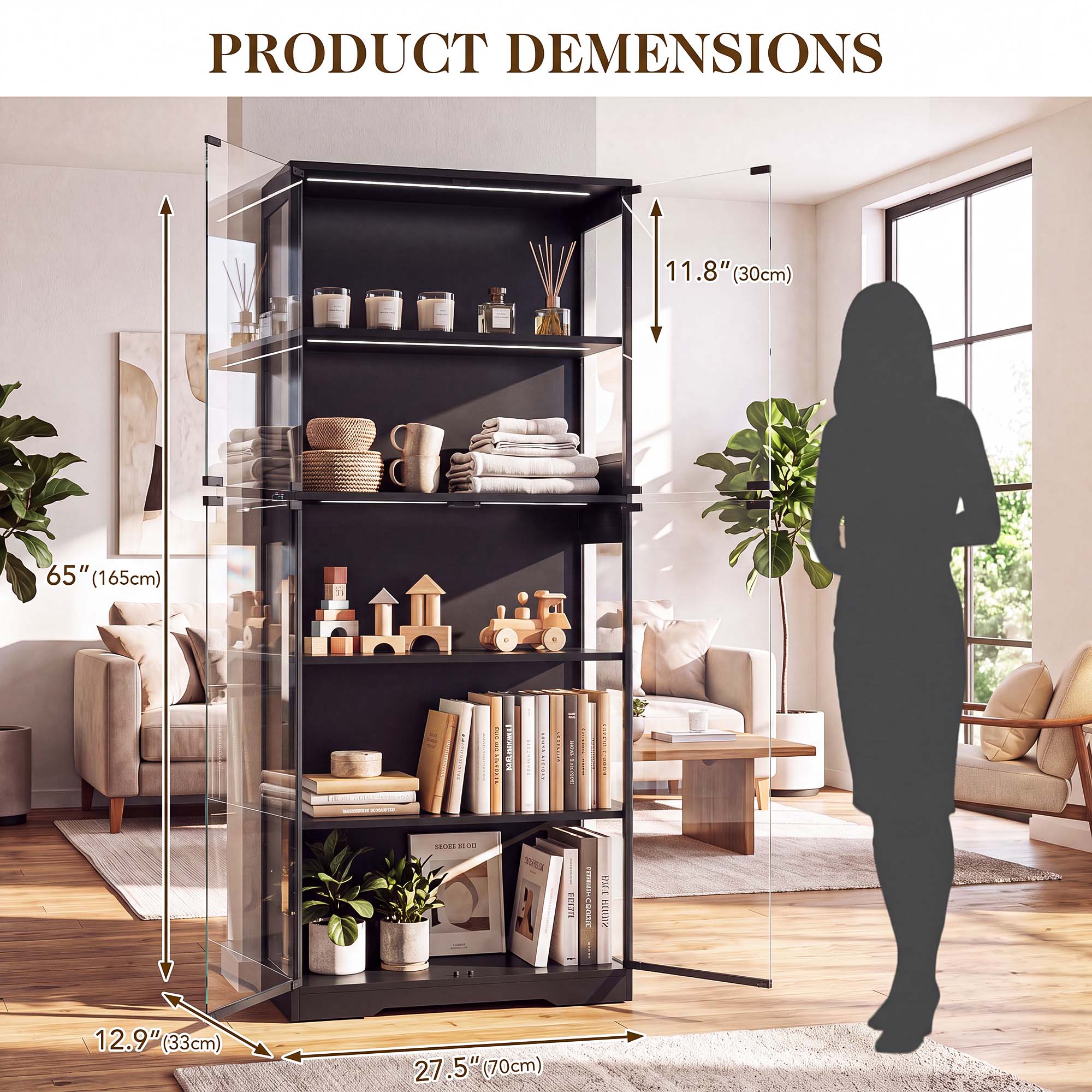 TCGBKAF 5‑Tier Display Cabinet - đánh giá và giá Lighting Decor Home
