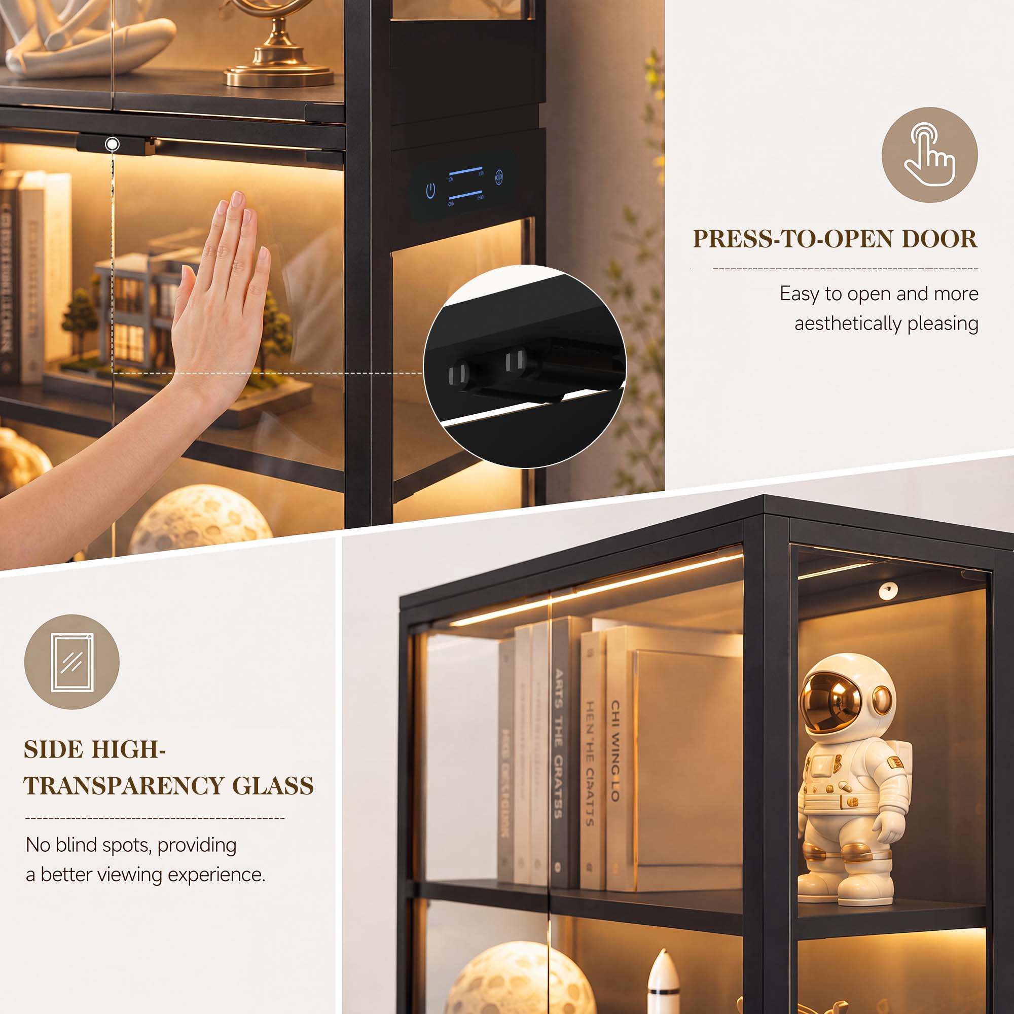 TCGBKAF 5‑Tier Display Cabinet - đánh giá và giá Lighting Decor Home