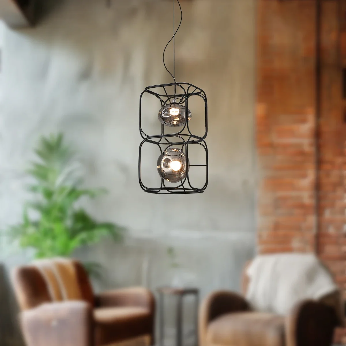 Retro LED Chandelier Black Geo - đánh giá và giá Geometric Lamp Shade