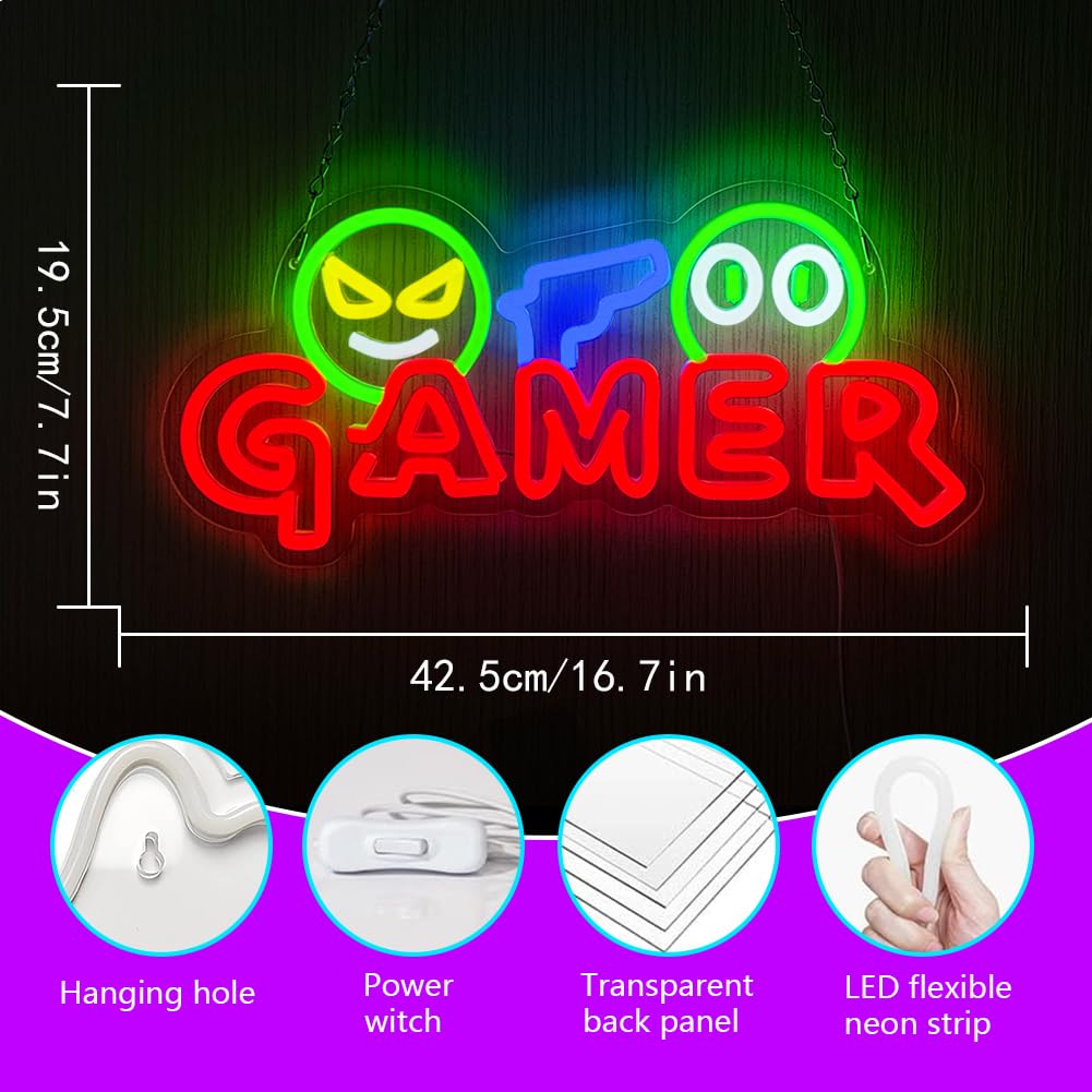 Gamer Neon Sign LED Wall Light - đánh giá và giá Lighting Decor For Wedding