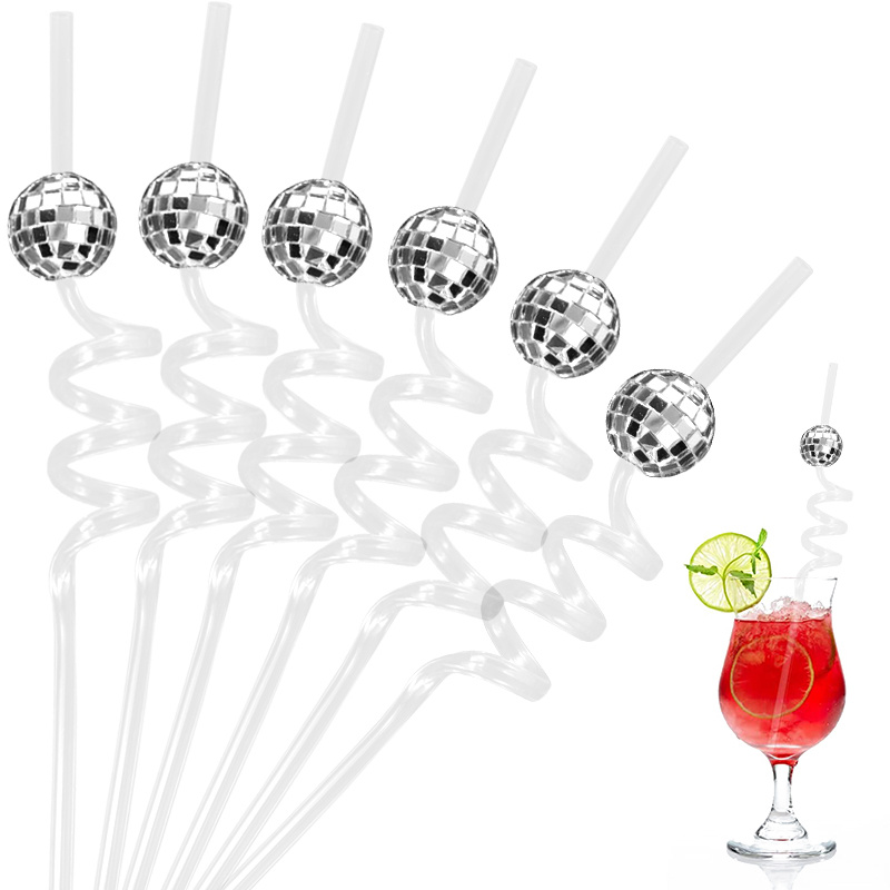 6pcs Mirror Disco Ball Straws  - đánh giá và giá Disco Ball Mirror