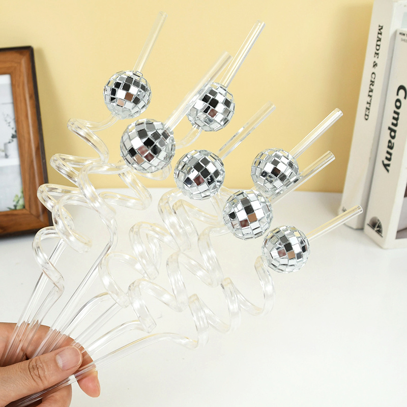 6pcs Mirror Disco Ball Straws  - đánh giá và giá Disco Ball Mirror