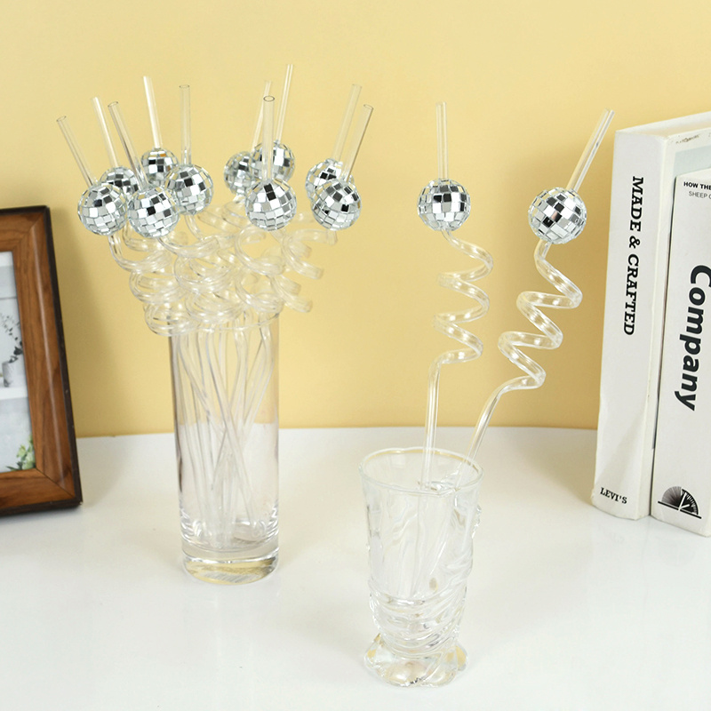 6pcs Mirror Disco Ball Straws  - đánh giá và giá Disco Ball Mirror