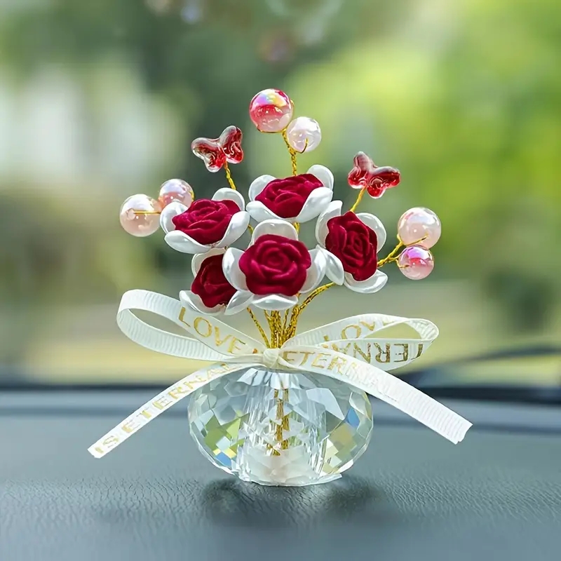 1PC Crystal Glass Rose Dashboa - đánh giá và giá Lighting Mcqueen Bedroom Decor