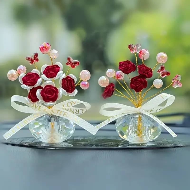 1PC Crystal Glass Rose Dashboa - đánh giá và giá Lighting Mcqueen Bedroom Decor