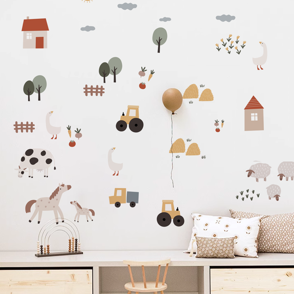 Boho Cartoon Cute Cows Farm An - đánh giá và giá Lighting Mcqueen Bedroom Decor