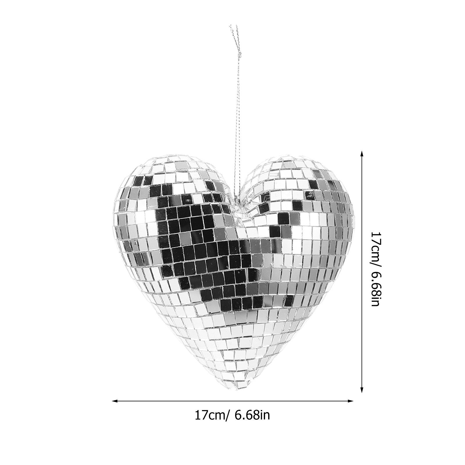 Hanging Heart Mirror Ball Disc - đánh giá và giá Disco Ball Mirror