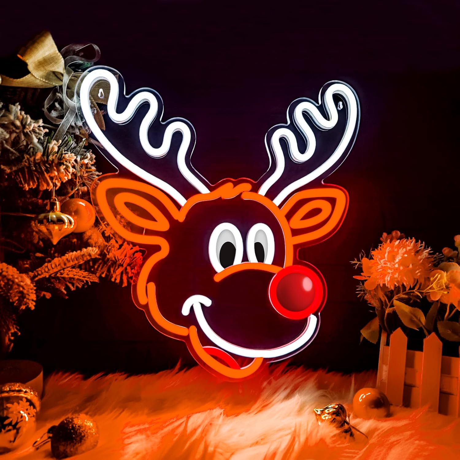 Cute Christmas Reindeer Neon S - đánh giá và giá Lighting Decoration Ideas For Home