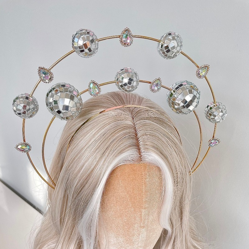 Silver Double Ring Disco Headb - đánh giá và giá Disco Ball Mirror
