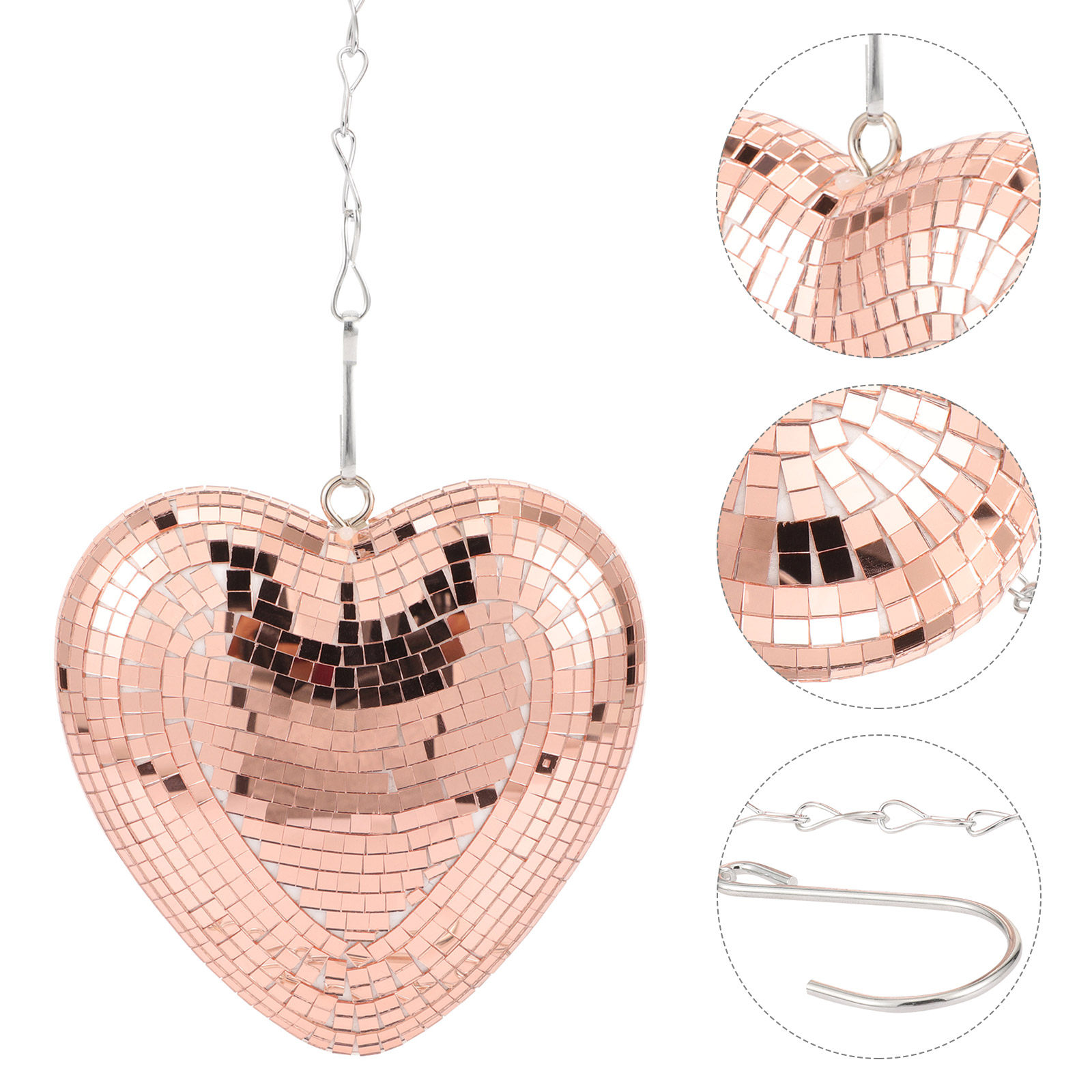 Hanging Heart Disco Ball Decor - đánh giá và giá Disco Ball Mirror