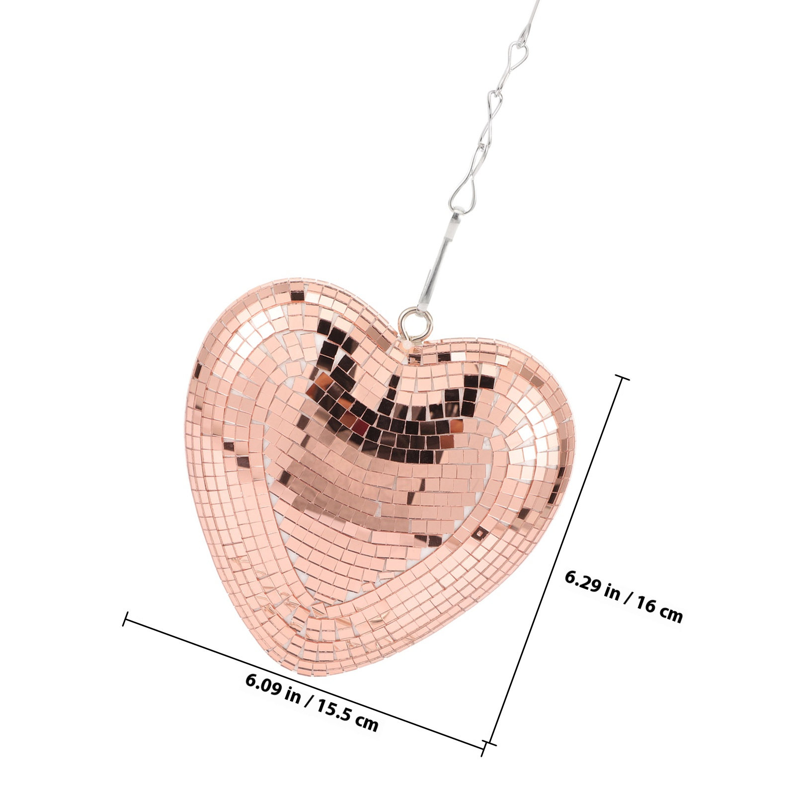 Hanging Heart Disco Ball Decor - đánh giá và giá Disco Ball Mirror
