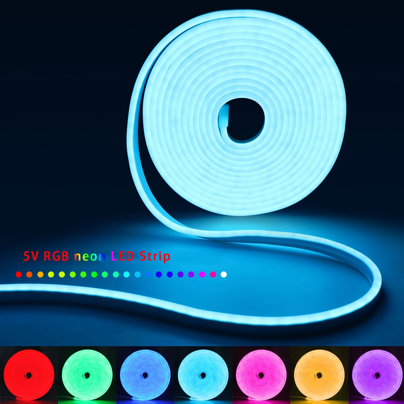 1-5m RGB LED Neon Strip Light  - đánh giá và giá Lighting Decor Home