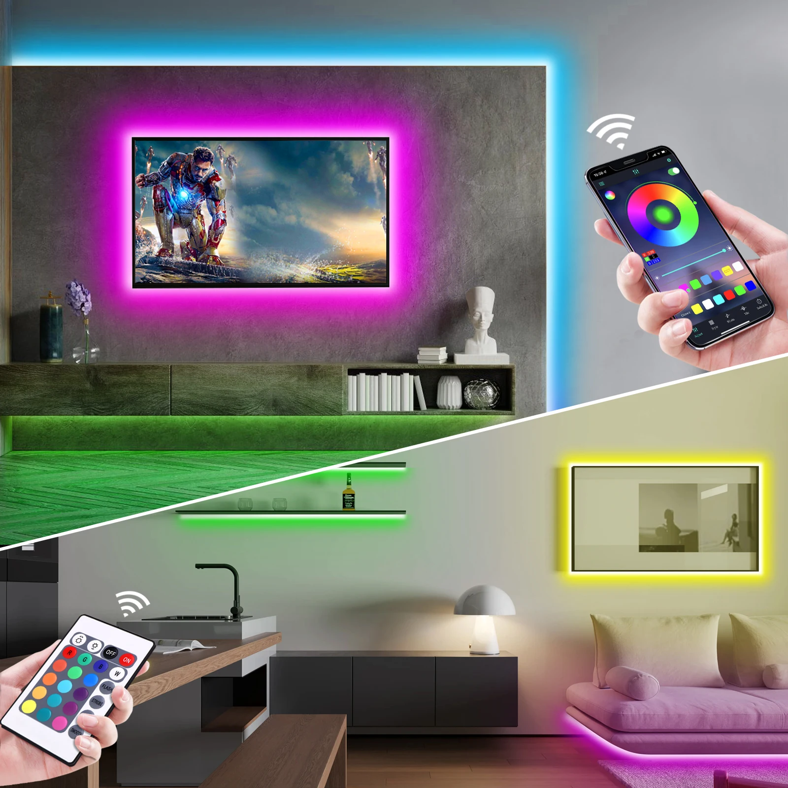 1-5m RGB LED Neon Strip Light  - đánh giá và giá Lighting Decor Home